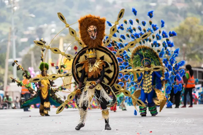 Traditional mas goer at the Queen&#39;s park savannah trinidad
